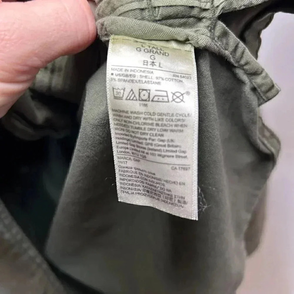 Gap Shacket Size Large Green Utility Cargo Women’s Shirt Jacket Utility Army - Picture 8 of 9